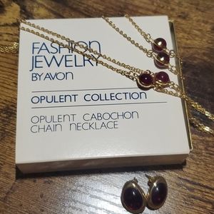 Avon necklace and earrings